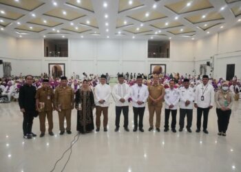 Jemaah Haji Kloter 12 UPG Gorontalo Tiba di Asrama Haji