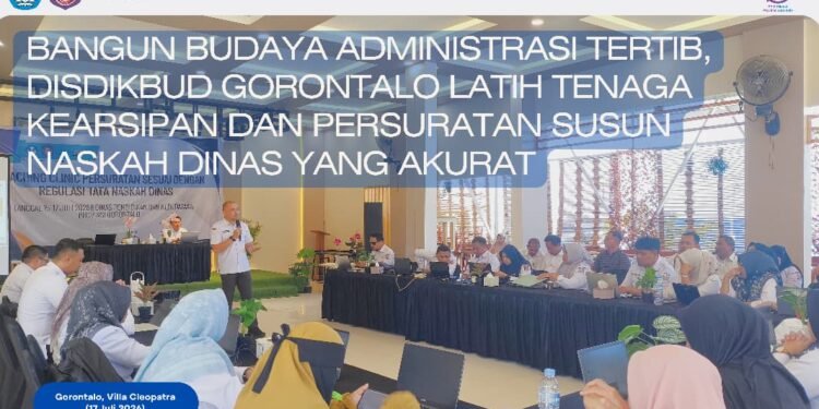 Disdikbud Gorontalo Latih Tenaga Kearsipan untuk Perkuat Tertib Administrasi.